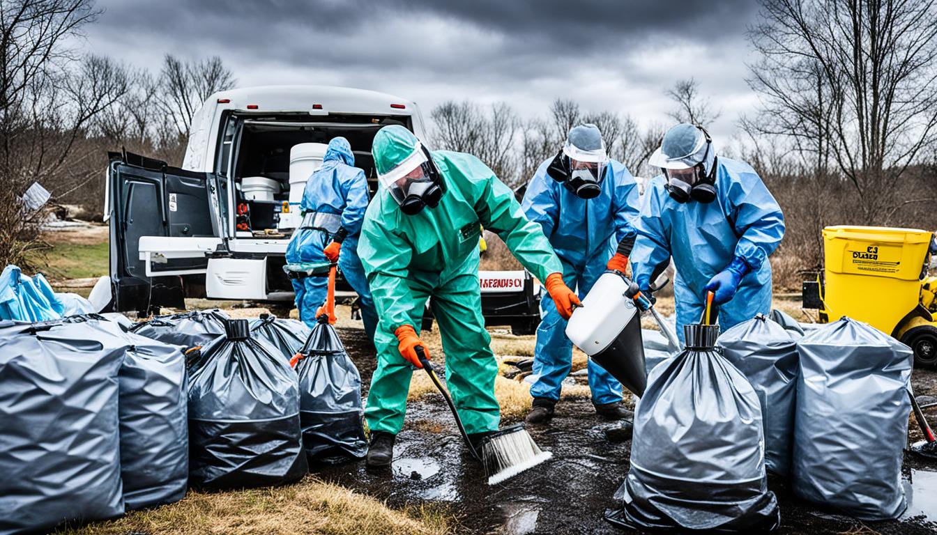 What is considered a biohazard cleanup?
